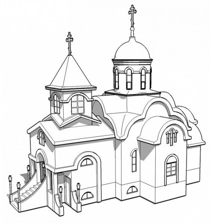 Трафарет храма