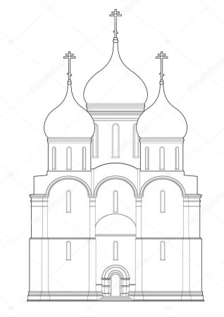 Церковь раскраска для детей