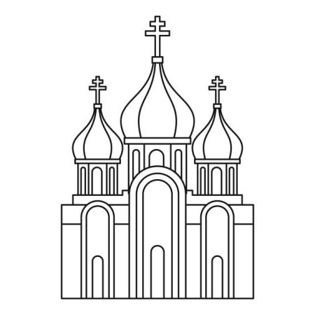 Церковь раскраска для детей