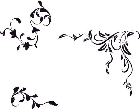 Узоры черные на белом