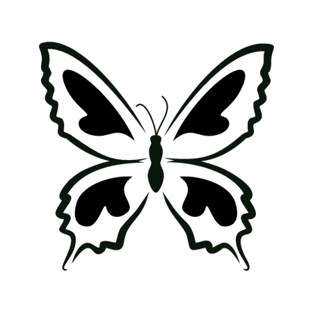 Трафарет бабочки на стену