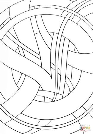 Геометрический витраж трафарет