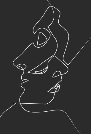 Абстрактный мужской контур