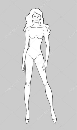 Силуэт девушки в платье