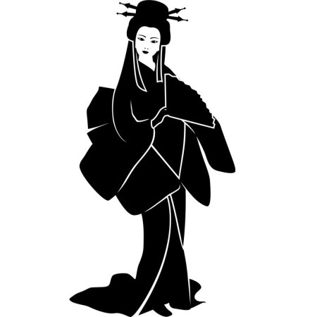 Китайская гейша силует