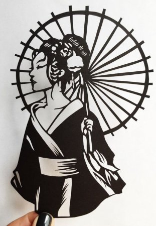 Силуэты в японском стиле