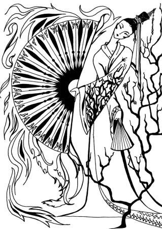 Раскраски в японском стиле