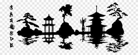 Китайский дом силуэт