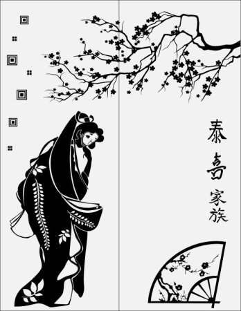 Трафареты в японском стиле