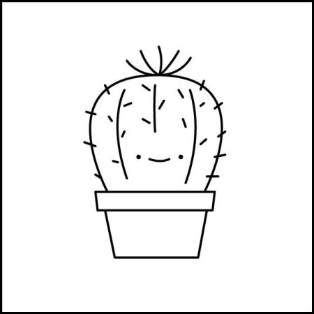 Кактус раскраска