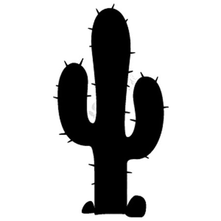 Кактус трафарет