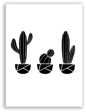 Кактус трафарет