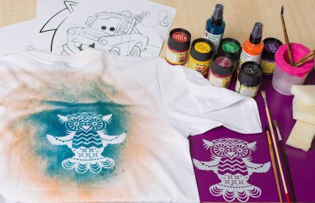 Роспись футболок акриловыми красками