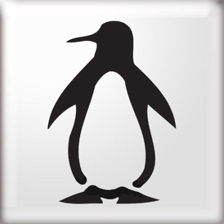 Пингвин трафарет