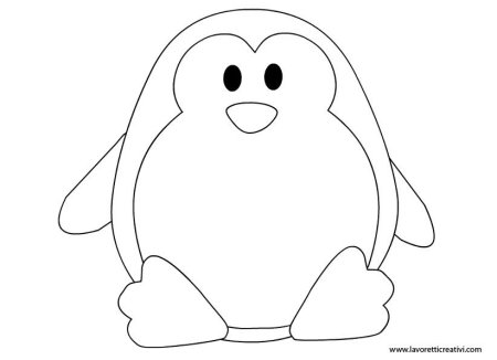 Трафарет пингвина для аппликации