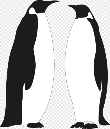Пингвин трафарет