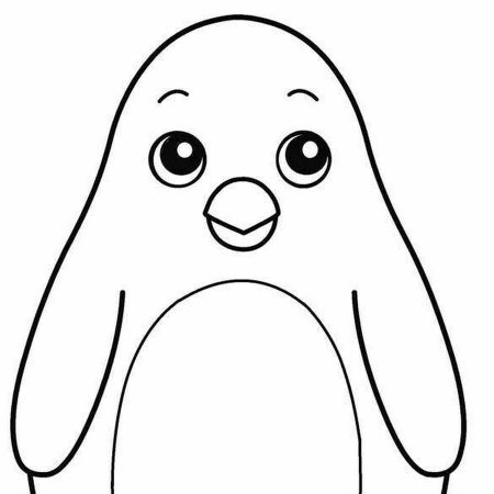 Контур пингвина для аппликации