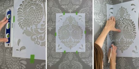 Нанесение рисунка по трафарету