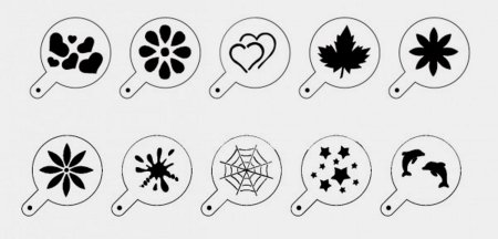 Рисунки на кофе трафареты