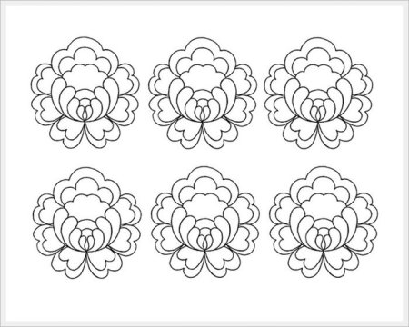 Трафарет цветов Жостовской росписи
