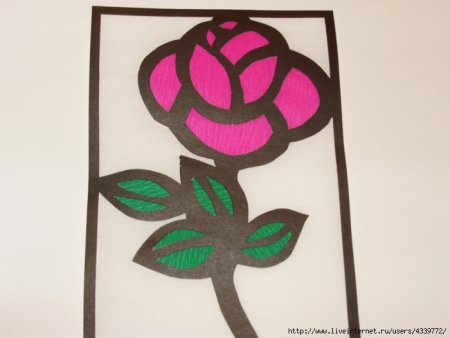 Витражи из цветной бумаги