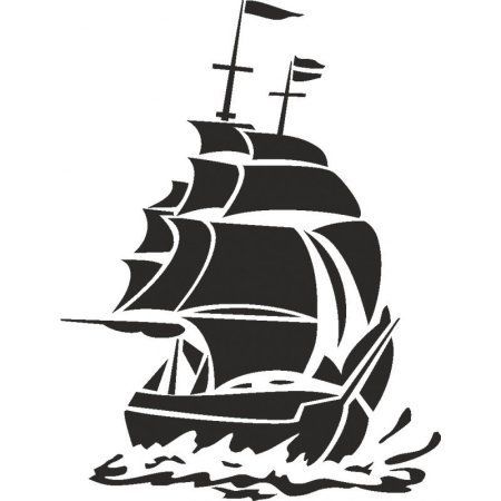 Парусник трафарет