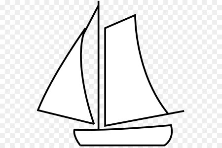 Трафарет корабля с парусами
