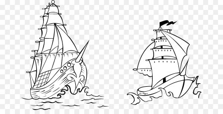 Парусник трафарет для вырезания