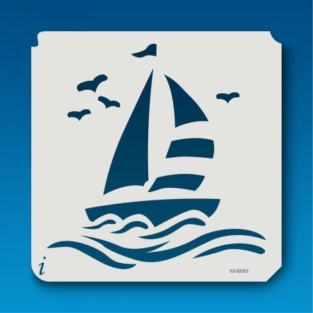 Кораблик трафарет для рисования