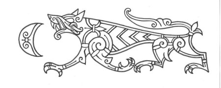 Орнамент на топор трафарет