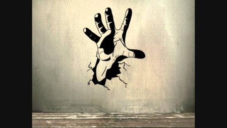 Трафарет на стену рука