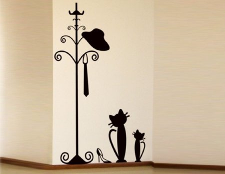 Трафарет на стену в прихожую