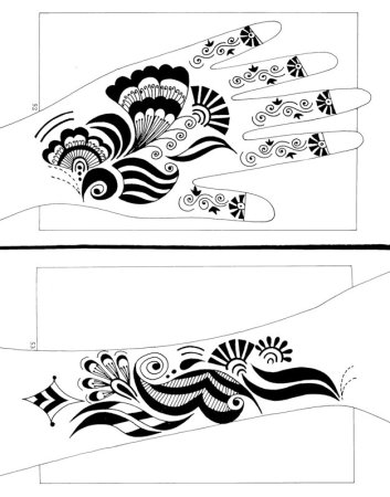 Узоры мехенди для тренировки