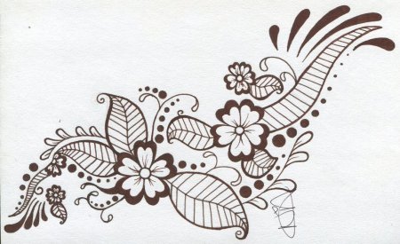 Узоры для хна на листе