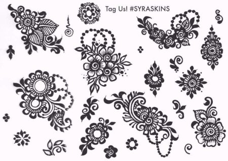 Схема рисунка хной