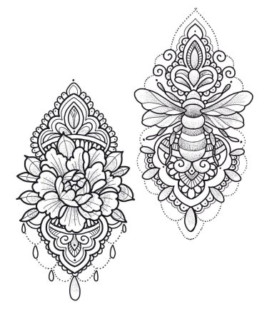 Тату узоры Мандала