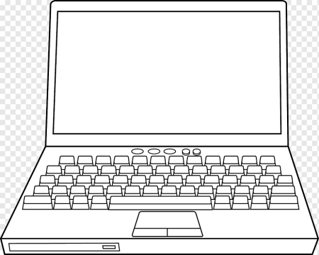 Рисунок ноутбук сбоку схематически