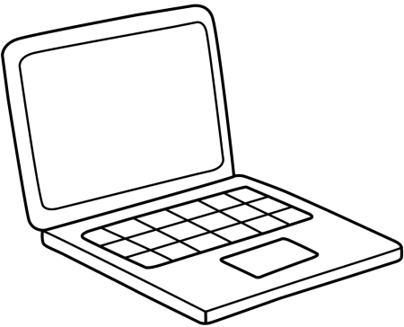 Трафарет ноутбук для детей