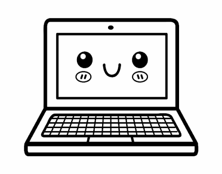 Раскраска ноутбук