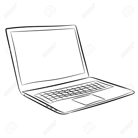 Ноутбук черно белый