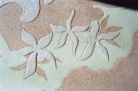 Трафарет для декора стен жидкими обоями