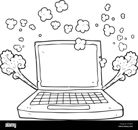 Раскраска черно белые ноутбук