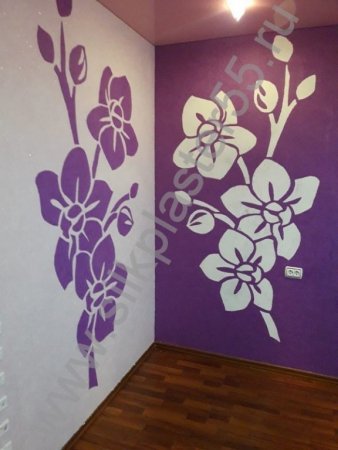 Жидкие обои рисунки на стенах