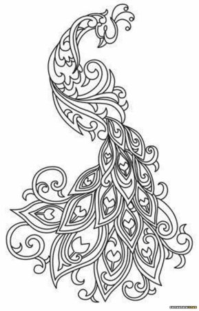 Джутовая филигрань Павлин