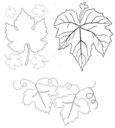 Осенние листья трафареты для вырезания