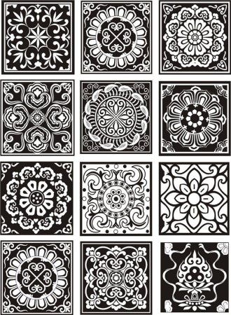 Марокканский узор трафарет