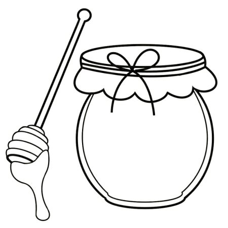 Банка с вареньем раскраска для детей