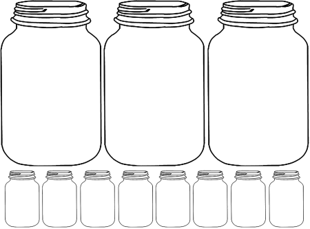 Силуэт стеклянной банки