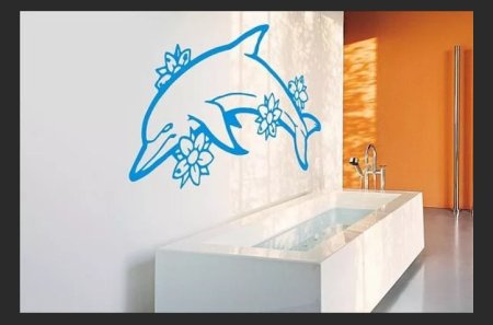 Трафарет на дверь в ванную