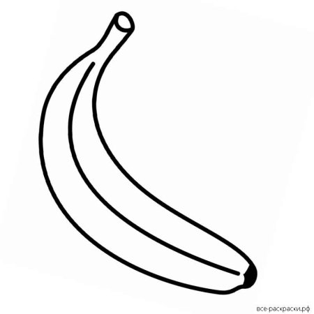 Трафарет банана для вырезания